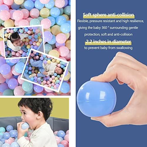 Бебиња топка јама топки 170 БПА бесплатни топки во базен за базени за забавни играчки за пливање, нетоксична шарена пластична игра пит-топки