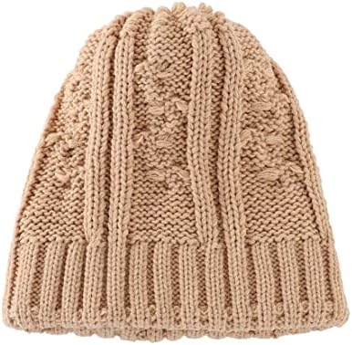 Llmoway дете дете зимска капа кабел плетена манжетна топло мек череп капаче 2-7T