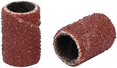 Aexit 1/4-инчен X Abrasives 1/2-инчен 80 решетки Абразивни ракави за пескарење на тапани темно кафеава 10 парчиња модел: 71AS626QO128