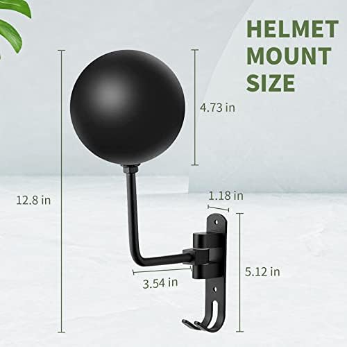 Решетка за моторцикл шлемот 180 ° степени на ротација на шлемот на кацига, кацига со 2 куки за закачалка за шлемови на куки