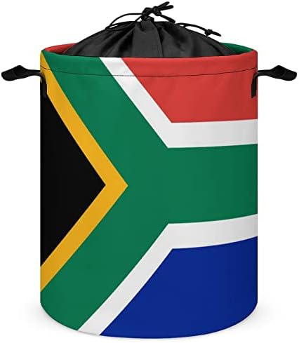 Африканско Знаме Тркалезна Торба За Перење Водоотпорна Пречка за Складирање Со Капак И Рачка За Врвки