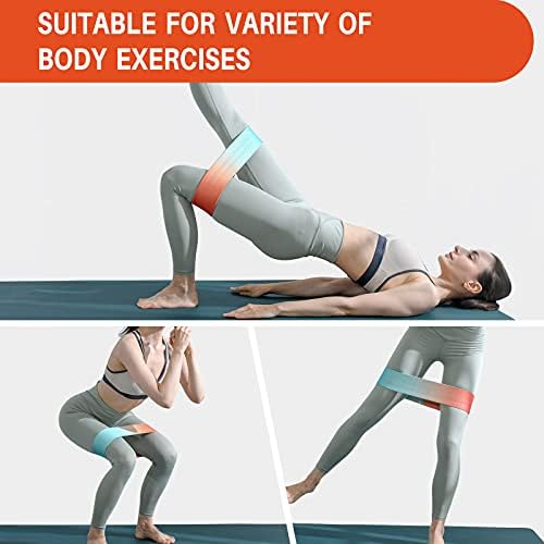 Опсерите за отпорност на Yuekang за нозе и задник, сет од 3 нивоа ленти за отпорност на фитнес, опсези за вежбање со ткаенини за вежбање за телиња и тренинзи за сила на ко