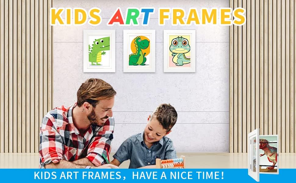 Nileatry Kids уметнички дела рамки Променливи, Детските уметнички рамки Фронт Отворање има 150, Sank Children Art Projects 10x12.5