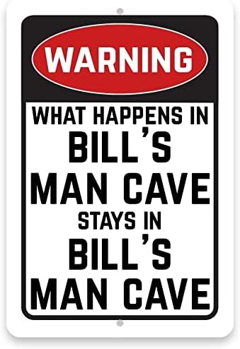 Персонализирано Предупредување Човек Пештера Метална Соба Знак
