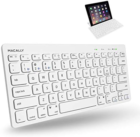 Macally мала Bluetooth тастатура за Mac - Multi уред безжична тастатура за Mac Mini / Pro, MacBook Pro / Air, Imac, iPad, iPhone, компјутер компјутер, лаптоп - компатибилен сожичен компактен тастатура