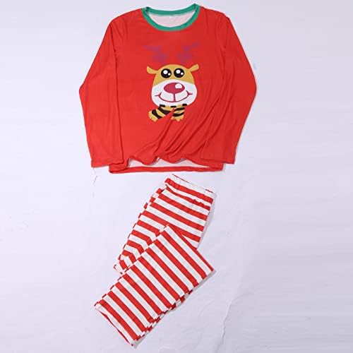 Божиќни пижами За Облека Што Одговара На Семејството Комплет Божиќни Пјс Облека За Спиење Со Долги Ракави Удобна Мека Ноќна Облека