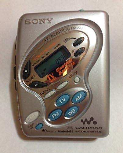 Sony WMFX481 Walkman Касетофон Со Дигитална ТЕЛЕВИЗИЈА / Времето/AM/FM Тјунер