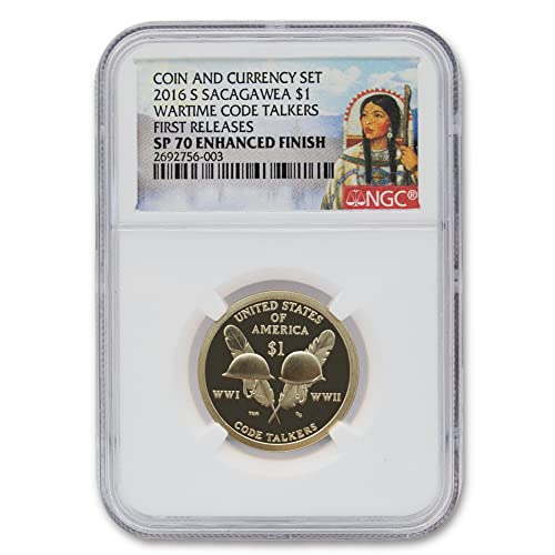 Е Монета И Валута Во Собата Американски Sacagawea Војна Код Зборувачи Монета СП-70 Подобрена Заврши 1 1 SP70 NGC