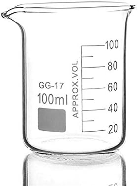 Лабораторија ЗА ПЛАНИНСКИ МАЖИ 10 парчиња Стаклена Чаша Од 100 мл Во Ниска Форма За Лабораторија За Хемија Лабораторија За Мерење