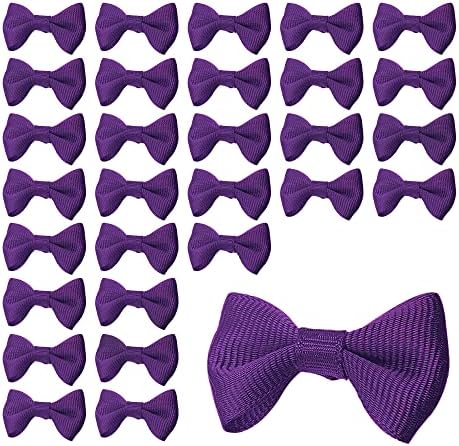 Skypia 30pcs мини сатен -вратоврска лакови лента за завиткување на подароци DIY занаетчиство Апликации за шиење за шиење на забава за забава