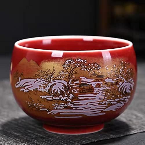 Мкјзш четириделен комплет Кинески Јапонски Чаши за чај, извонредни дезени, чаши за мача, чаши за чај од цвеќе, шолји за кафе, чаши за