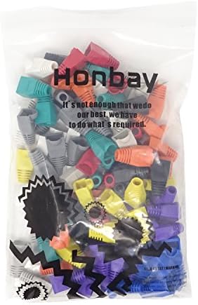 Honbay 100pcs 10 бои пластика RJ45 Ethernet Network Cable Cable Elser Elsure Boots Cover Connector Connector Covers за CAT5