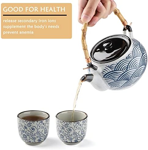 Керамички чајник јапонски стил порцелански чајник со рачка рачка ресторан канцеларија за филтрирање чај сад за пијалоци чај чај котел