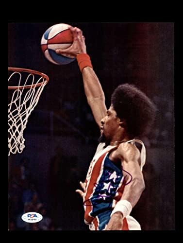 Julius Erving PSA DNA COA потпиша 8x10 фото -мрежи Autograph - Autographed NBA фотографии