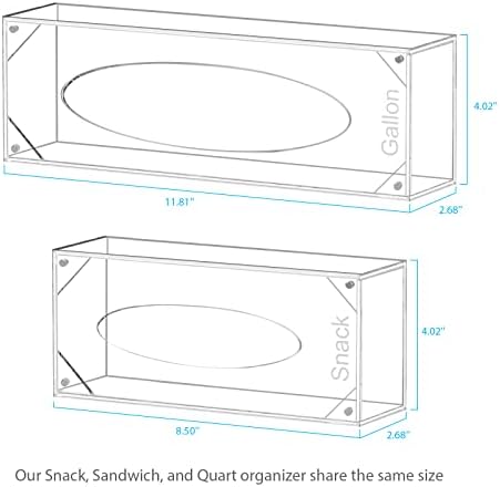 РУИДЕО 4-Пакет Организатор На Торби За Складирање Компатибилен Со Вреќи Со Зиплок, Акрилни Организатори за Организација И Складирање
