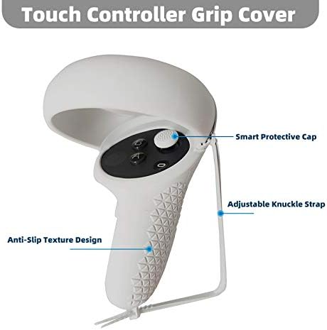Контролорот на допир за контрола на допир, силиконски капак за лице, леќи за заштита на леќи, капаче за палецот за Oculus Quest 2 VR додатоци