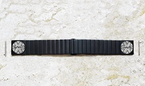 Никстон врежан лента за ленти компатибилен со Samsung Watch 3 45mm Galaxy Watch 46mm Gear S3 Frontier Classic Black Niestiance Steel Bracelet