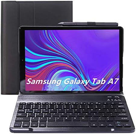 За Samsung Galaxy Tab A7 10.4 2020 Тастатура Случај, Тенок Фолио Капак Отстранлив Отстранлив Безжичен Bluetooth Тастатура ЗА