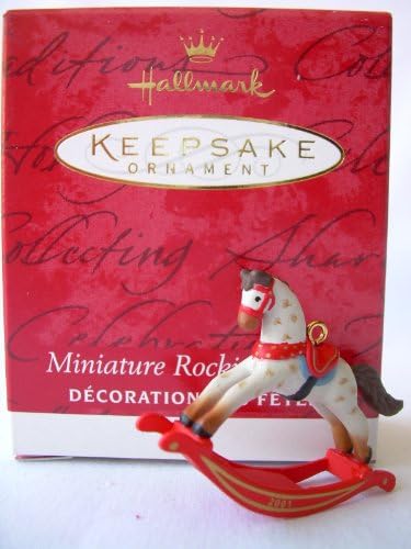 Hallmark Keepsake Miniature Ornament Club Exclusive Rocking Horse 2001