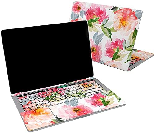 Cavka vinyl Decal Skin компатибилна за MacBook Pro 16 M1 Pro 14 2021 Air 13 M2 2022 Retina 2015 Mac 11 Mac 12 природни цвеќиња Лаптоп акварел