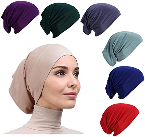 3 парчиња жени под шал капа капа за коски за коски хиџаб исламски врат покритие муслиман под шал хиџаб капа жолта