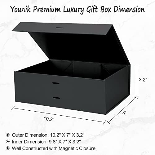 Кутија за подароци за луксузни подароци со лента 10.2x7x3.2 Пинк за пакување на подароци лак за дипломирање, роденден, годишнини, свадба,