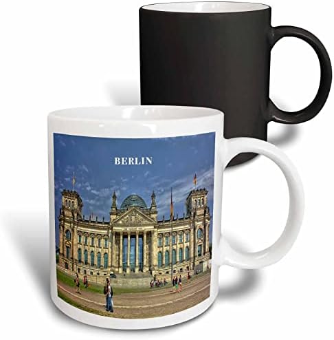 3drose mug_61938_4 Прекрасна архитектура Берлин Влада зграда Германија Две тони црна кригла, 11 мл, повеќебојни