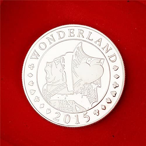 150-годишнина Во Земјата На Чудата Комеморативна Монета Монета Со Девизи Дијамантска Комеморативна Значка За Монети Шапкар Сребрена Позлатена