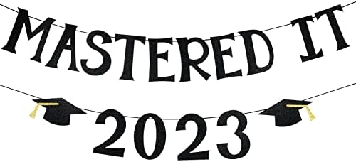 Го совлада 2023 Банер Црно Го Совлада Декорации За Дипломирање, Магистерски Дипломски Украси 2023 Банер За Дипломирање За Колеџ 2023 Декорации