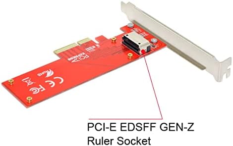 XIWAI PCI-E4.0 4X Адаптер за домаќини на NVME Ruler 1U Gen-Z EDSFF краток SSD E1.S адаптер за носач