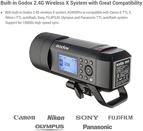 Godox AD400 Pro AD400Pro Godox Flash За Никон Камера, Со Godox XPro-N Flash Активирањето, 0.01-1s Рециклирање Време, 380 Целосна