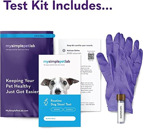 MySimplePetLab Куче Столче Тест Комплет + Куче Кожата И Чешање Комплет Пакет | Брзо И Прецизно Црви И Џардија Тест За Кучиња |