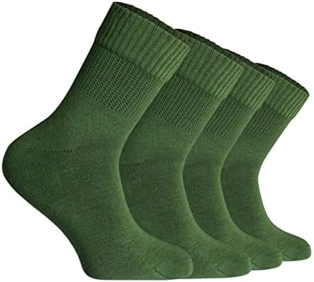 Дијабетични чорапи за мажи-бамбус дијабетични чорапи на глуждот, широки, идеални за отечени нозе, необврзувачко пешачење, чорапи