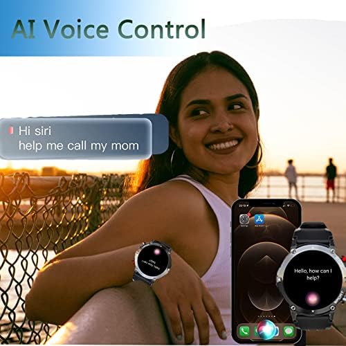 Паметен Часовник За Мажи Bluetooth Dail Одговор Повици Паметни Часовници 1.32 HD ZILSPY Фитнес Тракер Со Отчукувањата На Срцето SpO2 Монитор