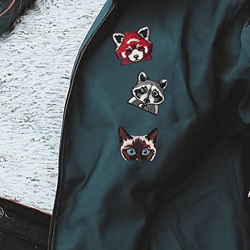 Вирстер гроздобер извезено шиење на железо на лепенка за кошули, фармерки, јакни, капи - сијамска маче мачка