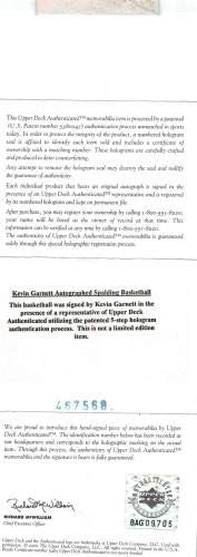 Селтикс Кевин Гарнет потпиша официјална игра на Спалдинг, кошарка UDA BAG09705 - Автограмирани кошарка
