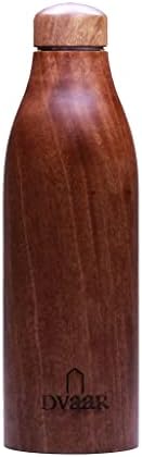Дваар дрвено бакарно шише модерно еко-пријателско шише со вода природно капина од дрво од 500 мл подарок домашен салата за јога додаток