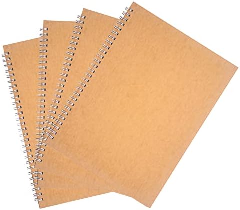 Спелална тетратка на Дстелин, 4-пакет, мека корица, книга за скици, 50 страници / 25 листови, 10 инчи x 7,5 инчи, 100GSM,
