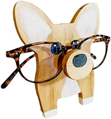 Креативни слатки животински држачи за животни, рачно изработени дрвени дрвени очила за резба, поддршка за очила за сонце, очила за сонце Спектакл