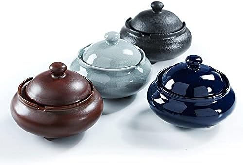 Додатоци за креативна чај за домаќинства додатоци керамичка пепелска едноставна мода голема со капаче пепел спална соба дневна соба