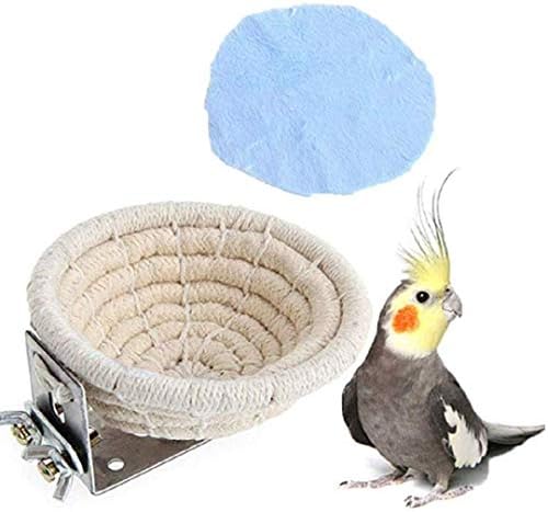 ZMGMSMH Рачно изработено памучно јаже јаже гнездо за размножување на птици за Budgie Parakeet Cockatiel Parakeet Conure Canary Finch