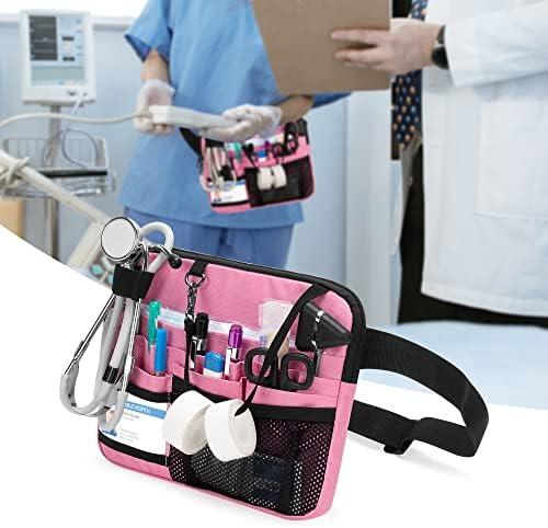 Медицинска сестра Фани Пакет со џебови за медицинска опрема, медицинска сестра торбичка медицинска сестра алатка за појас со држач за ленти за