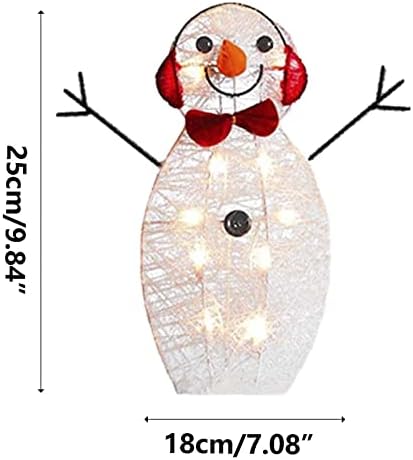 Guolarizi 2022 Божиќно осветлување Снежен човек на отворен двор декорација 20 светла претходно осветлена снежна дома со батерии за деца
