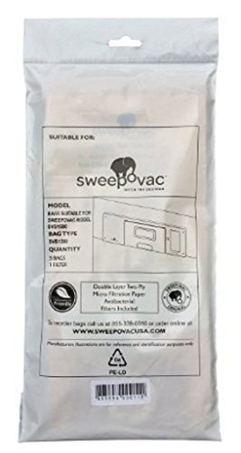 SweepoVac SVB 5 PK на торби за замена и 1 филтер