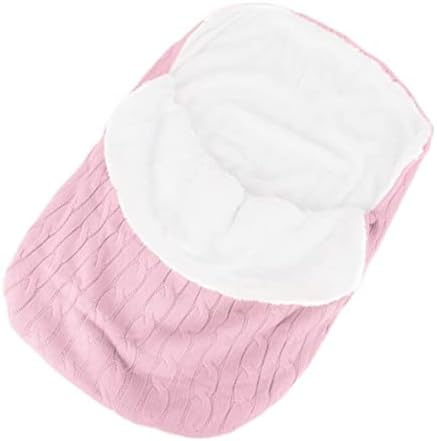 2pcsbag надворешна ковчег вреќа задебелен волна бебе плетена дете за дишење на новороденчиња плетејќи топло густо розово за спиење руно, покривка,