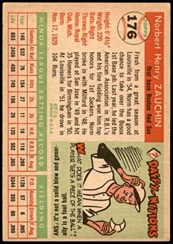 1955 Топпс 176 Норм Зачин Бостон Ред Сокс ВГ/Екс Ред Сокс
