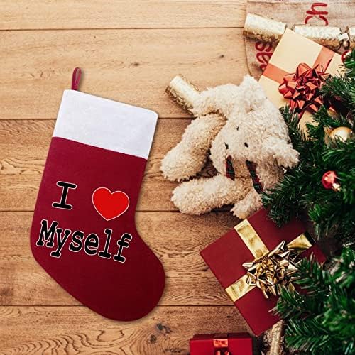 Јас се сакам себеси Божиќно порибување Божиќни чорапи за торбичка куќа Божиќ