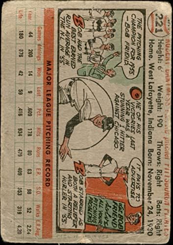 Бејзбол MLB 1956 Топс #221 Боб Пријател сиромашни пирати