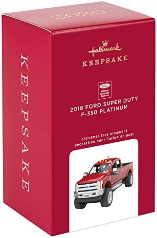 Hallmark Keepsake Christmas Ornament 2020 Годишен датум, 2018 Ford Super Duty F-350 Platinum Truck, метал