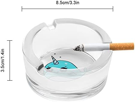 Симпатична делфин стакло од еднорог стакло пепелници за цигари ветроупорен ѓубре може да печати фенси фиоки за пепел за домашна